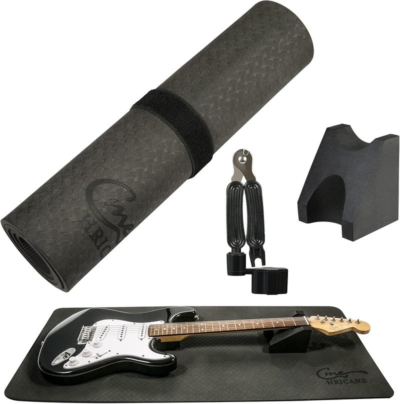 Hricane Guitar Work Mat Kit+Two Heights Guitar Neck Support Rest+Guitar String Winder and Cutter Tool - Guitar Workstation Repair Maintenance of String Instruments - Image 1